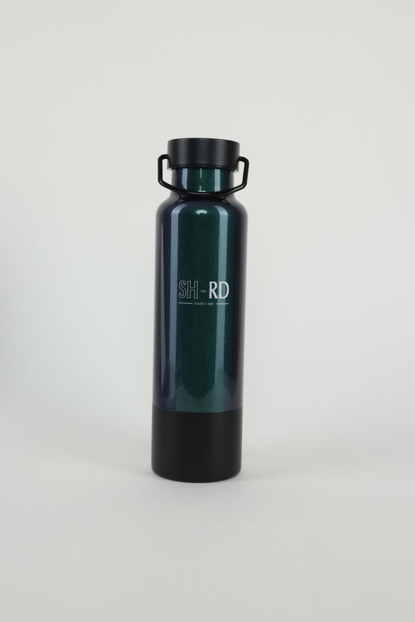 SH-RD Bottle Black Cap 600ml, Metal, Dark Green & Matte Black