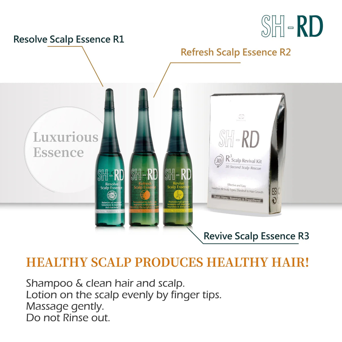 SH-RD R3 scalp essence kit for balanced scalp, stronger roots and fuller hair growth