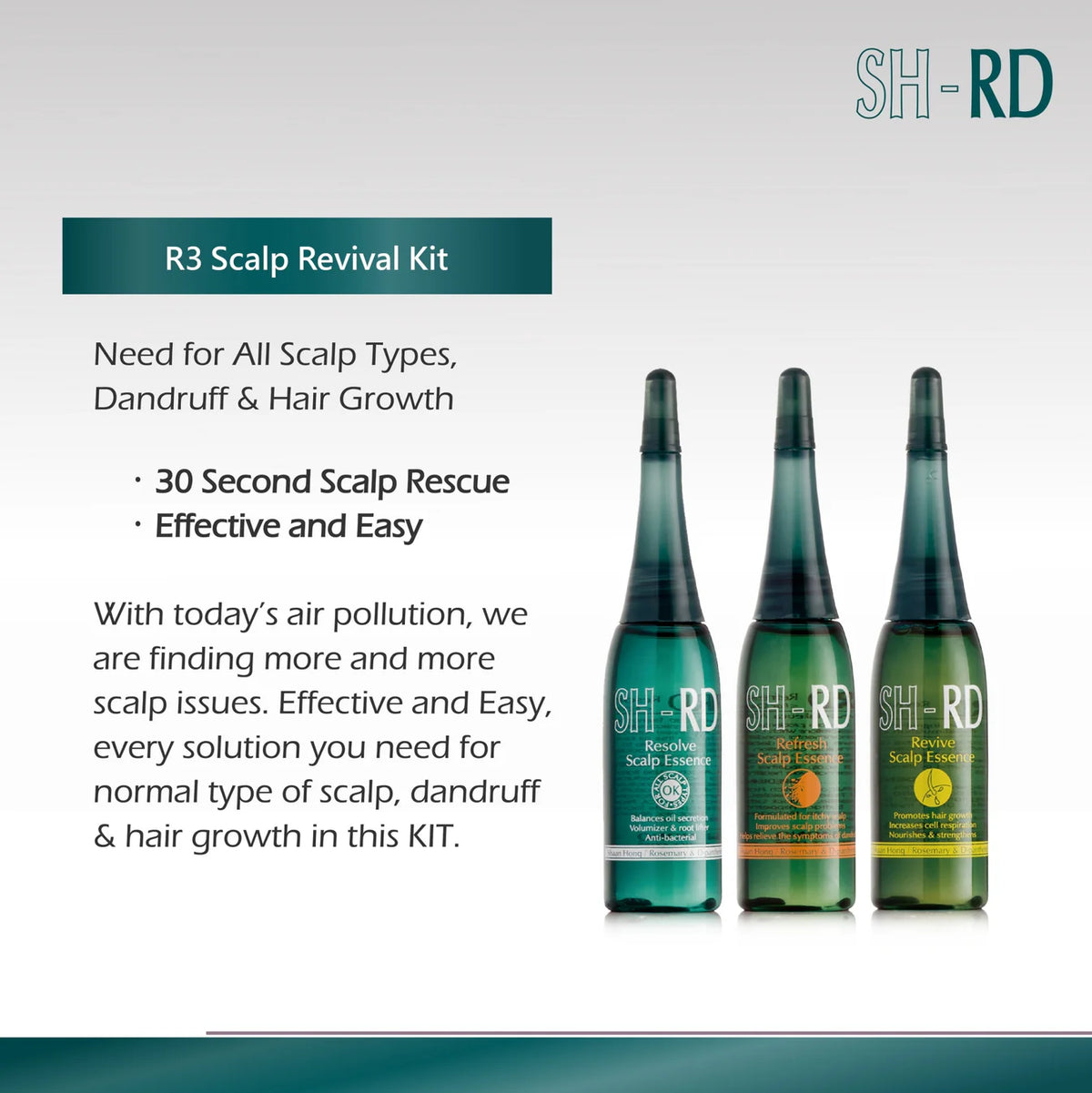 SH-RD R3 scalp revival treatment set for healthier scalp and stronger hair roots
