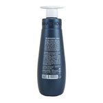 A dark navy blue bottle of Shaan Hong 3A Exfoliating Cream, showing the back of the packaging with white text and a white pump dispenser on a solid white background.