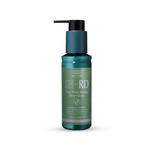 A bottle of Brian Holmes SH-RD Tea Tree Scalp Shampoo, featuring a metallic teal-green bottle with a black pump dispenser and a matching green label, set against a plain white background.