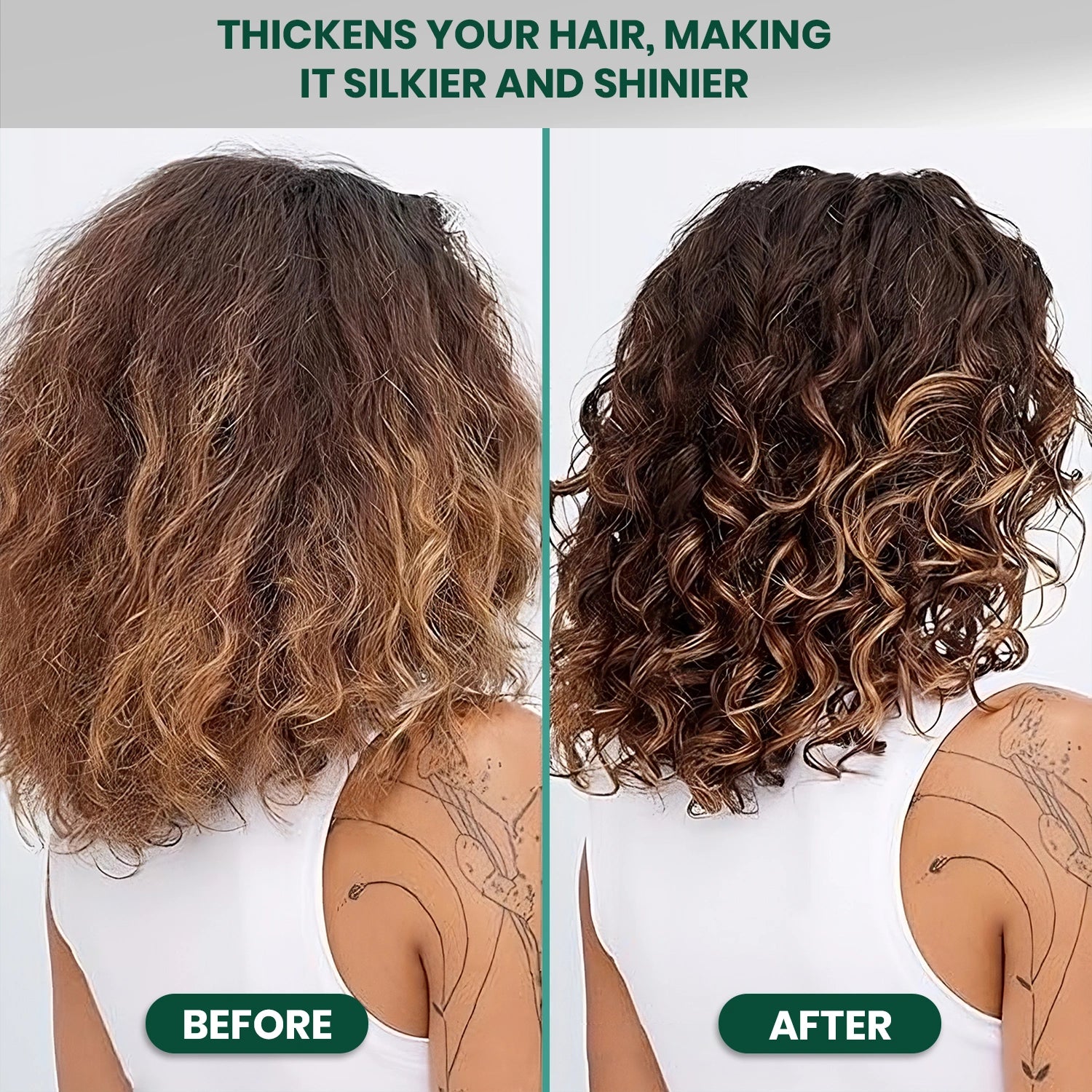 Thicknes your hair making it silkier and Shinier