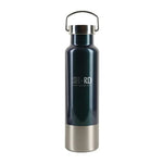 A dark teal insulated water bottle with a stainless steel base and handle, featuring the 'SH-RD' logo on the front, set against a plain white background.